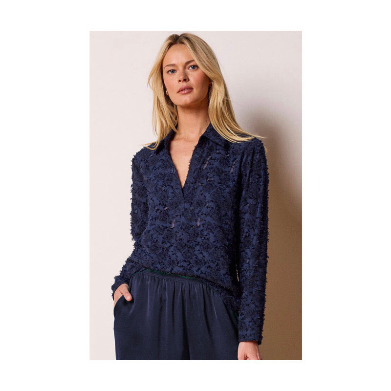 Clipped Jacquard Top