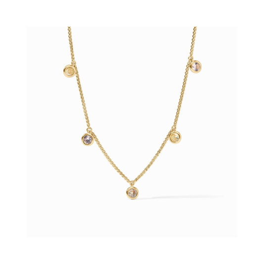 Rainbow Charm Necklace-Champagne