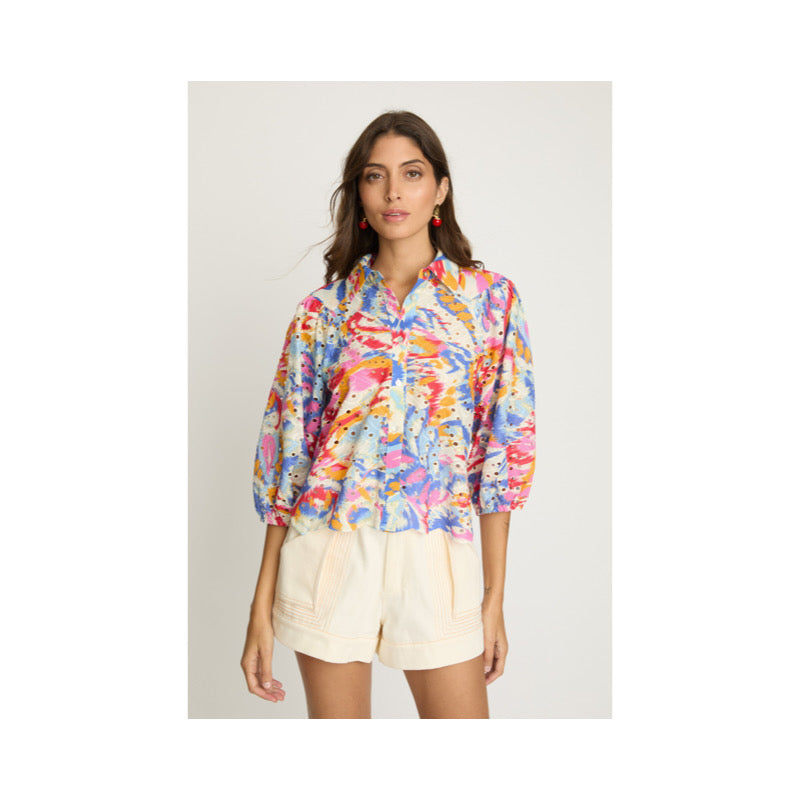 Juliette Top in Vivid Garden