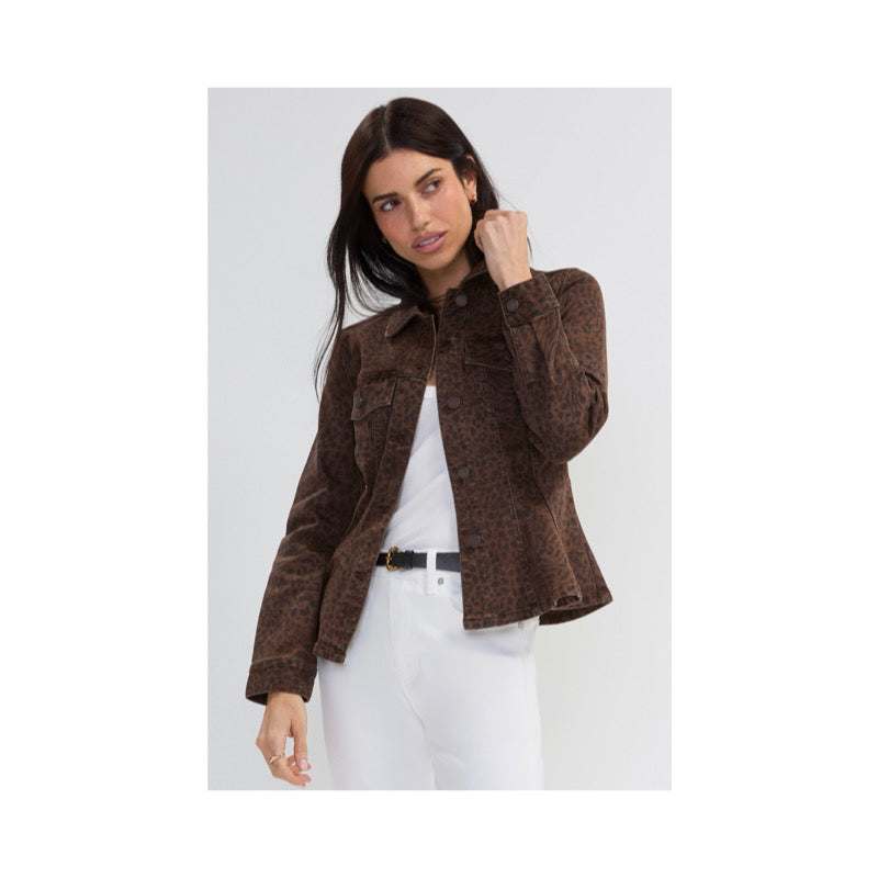 Leopard Fit & Flare Jkt