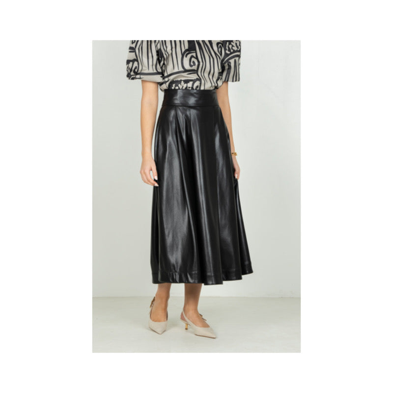 Emily McCarthy Faux Leather Skirt