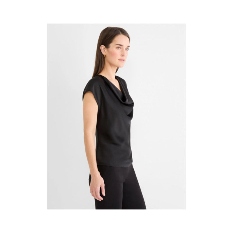 Nic & Zoe Drape Neck Gloss Tee