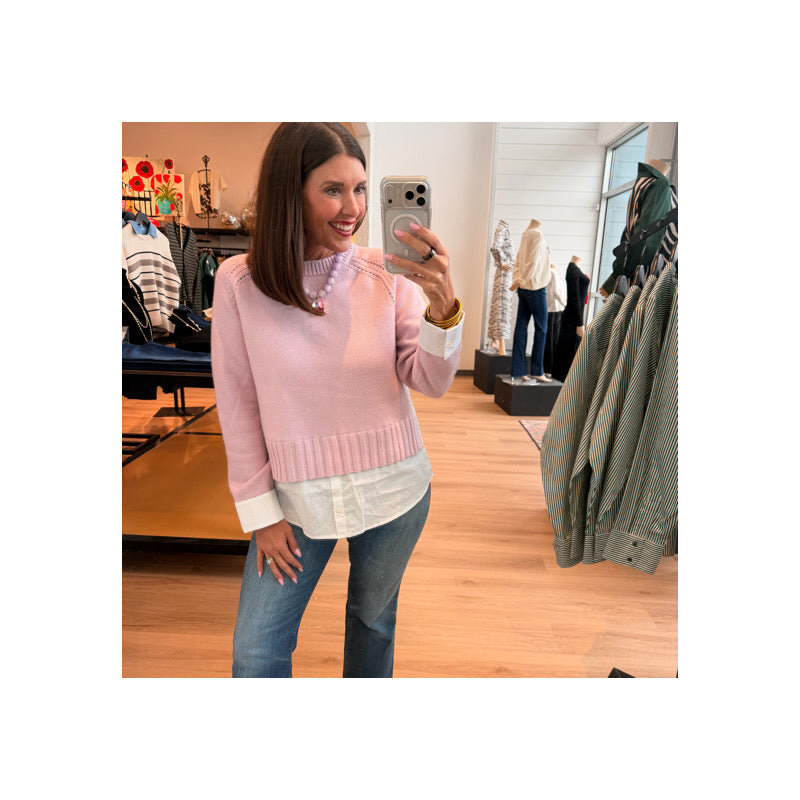 Lilla P Mixed Media Sweater
