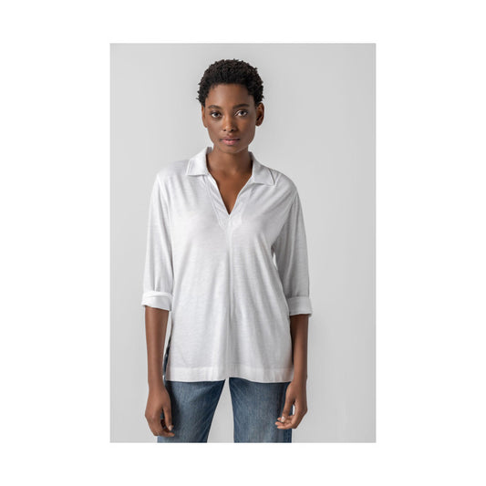 3/4 Sleeve Split Neck Tunic