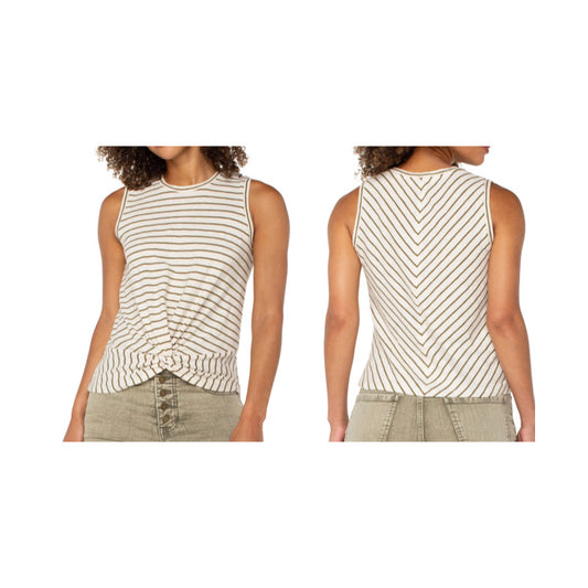 Twist Front Crew Top