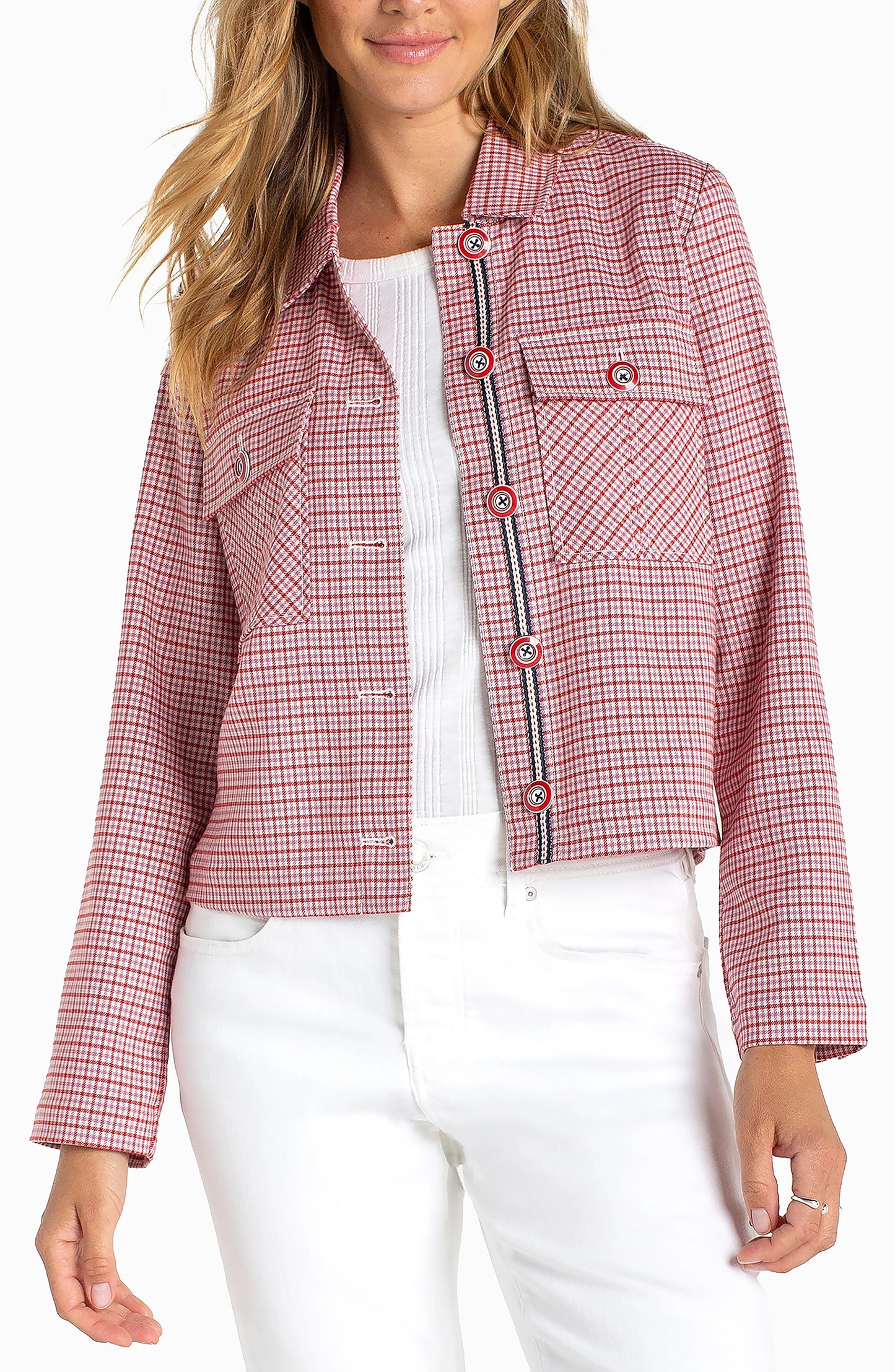 Cherry Red Tattersall JAcket