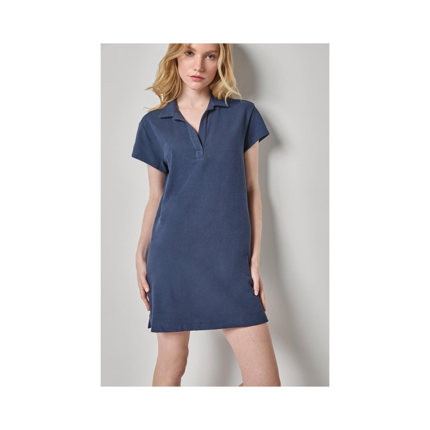 Textured Terry Tunic Dress