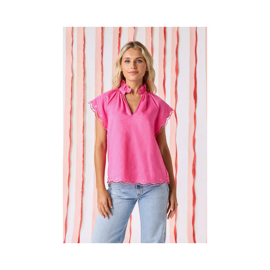 Wilkes Top-Pink Laurel