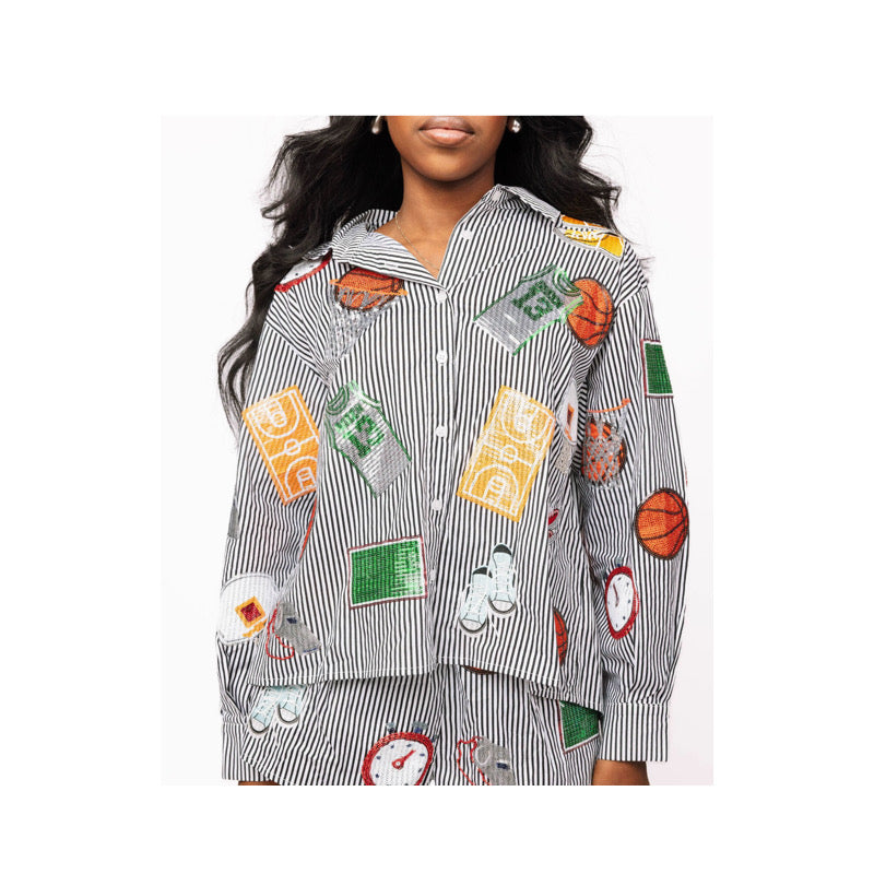 Basketball Icon Button up