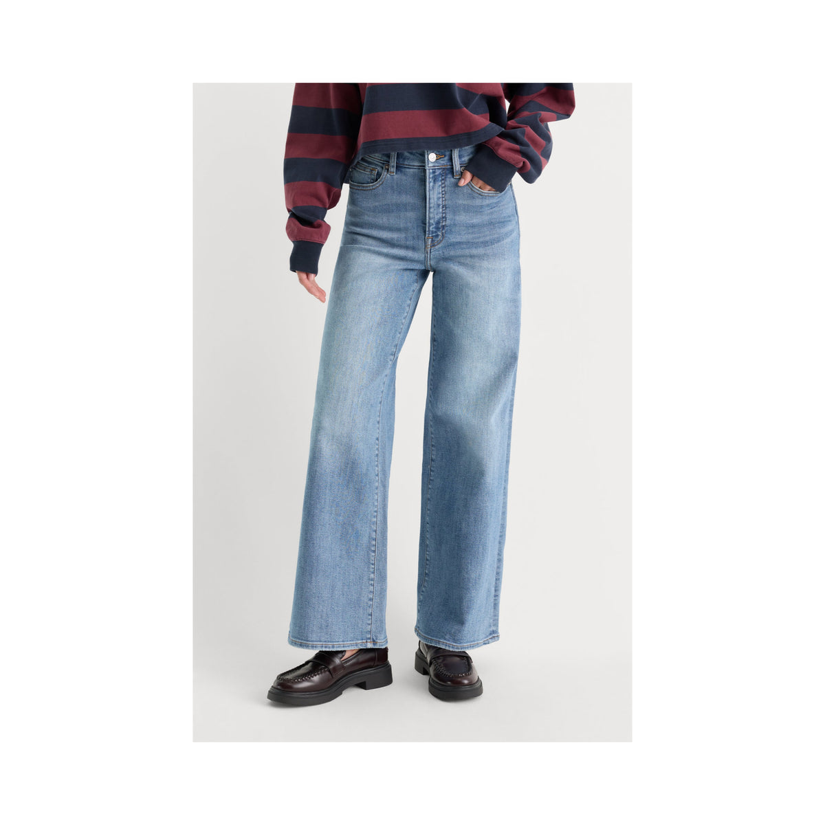 Good American Palazzo Ankle Jeans