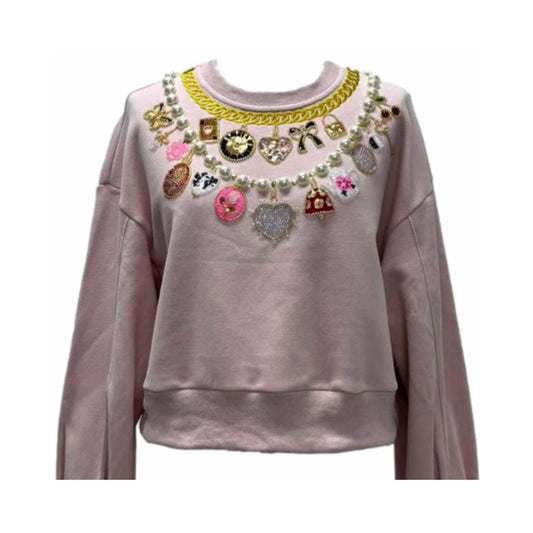 Charm Necklace Sweatshirt