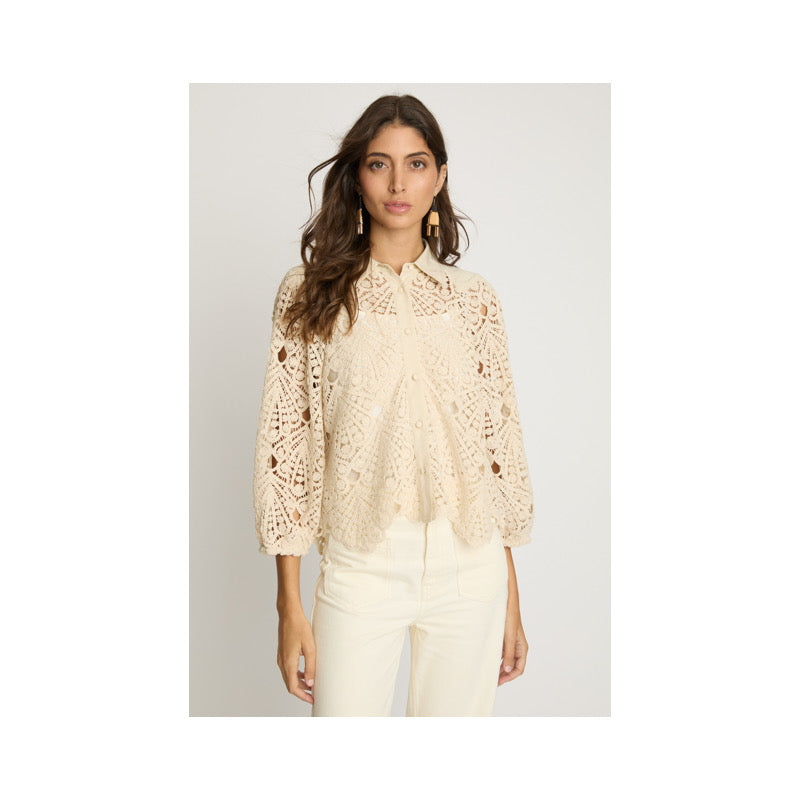 Juliette Top in Natural Lace
