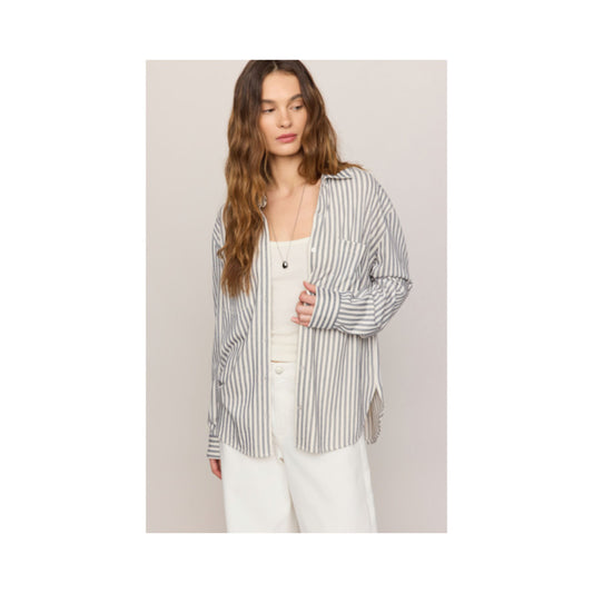 Reese Stripped Button Up