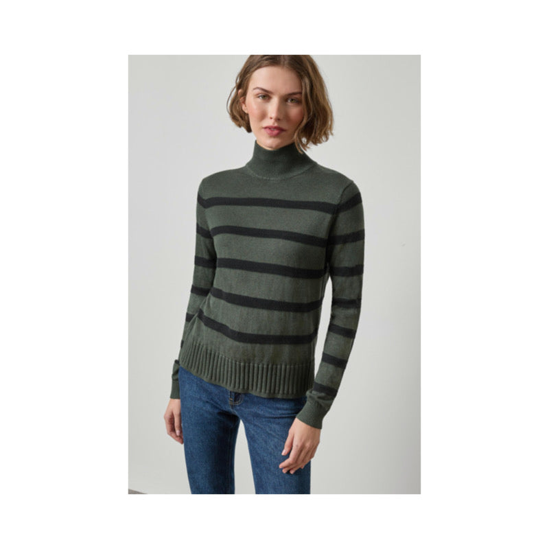 Striped Turtleneck Sweater