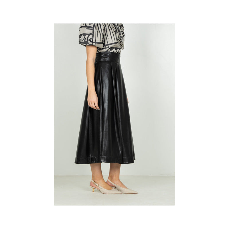 Emily McCarthy Faux Leather Skirt