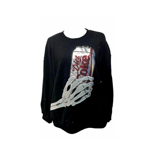 Queen of Sparkles Skeleton & Diet Coke Sweatshirt