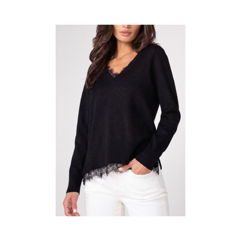 Liverpool Sweater with lace detail